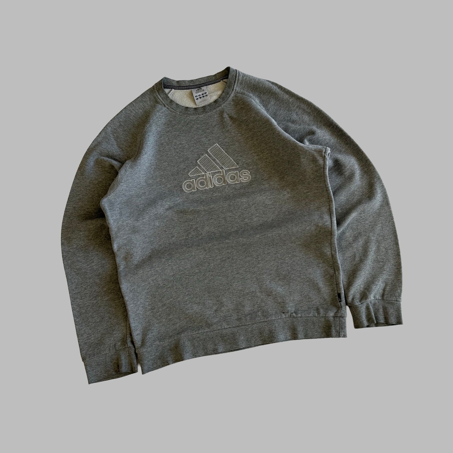 Y2K Adidas Embroidered Sweatshirt - M