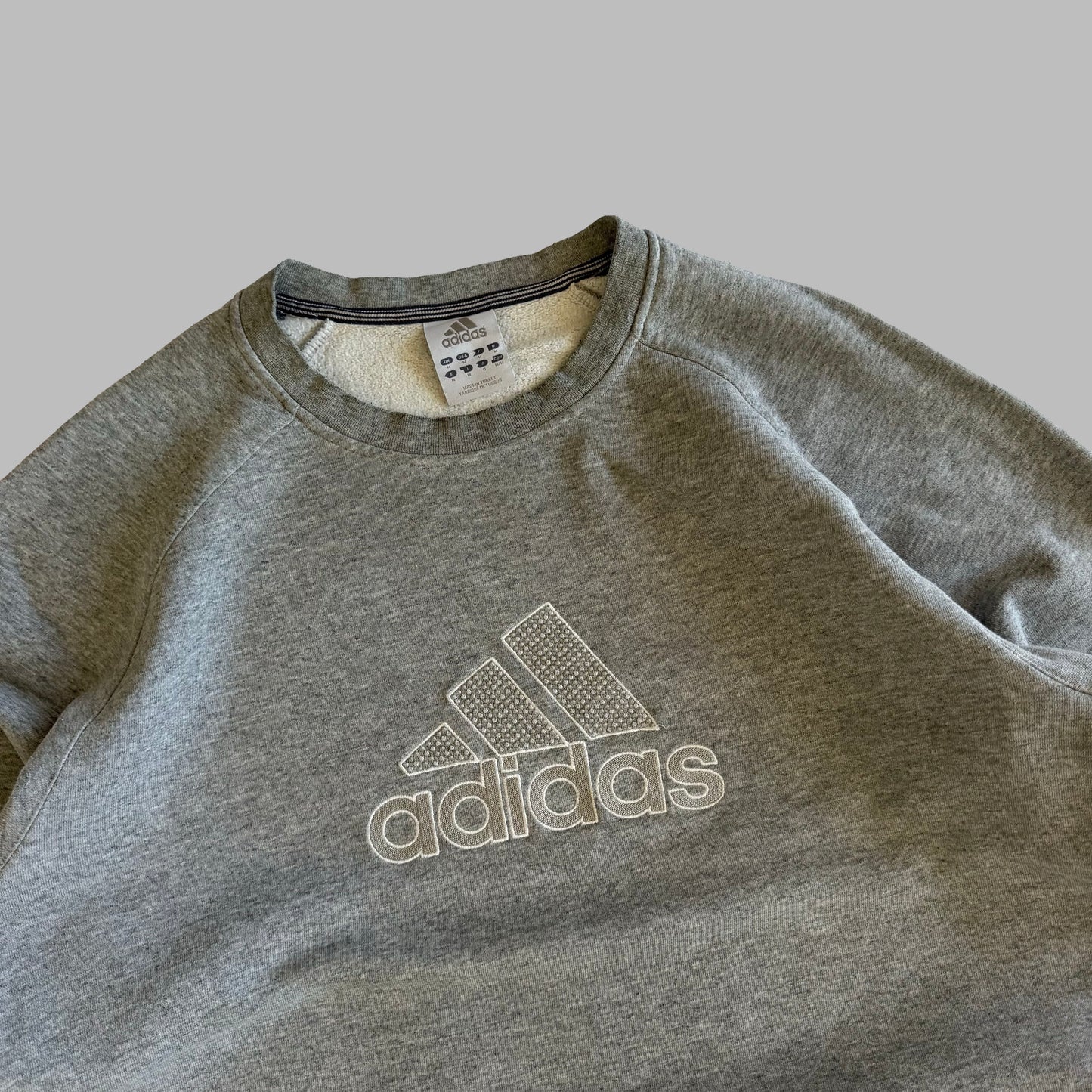 Y2K Adidas Embroidered Sweatshirt - M