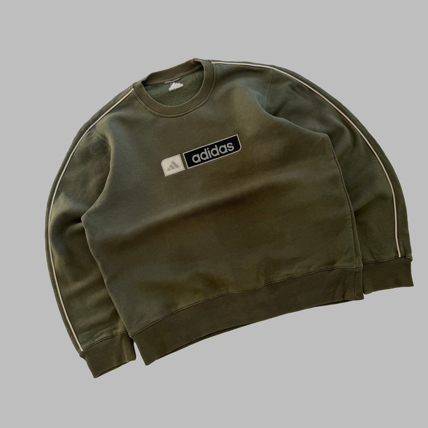 Y2K Adidas Embroidered Sweatshirt - M