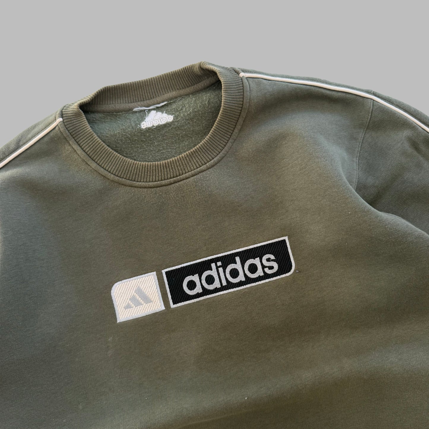 Y2K Adidas Embroidered Sweatshirt - M