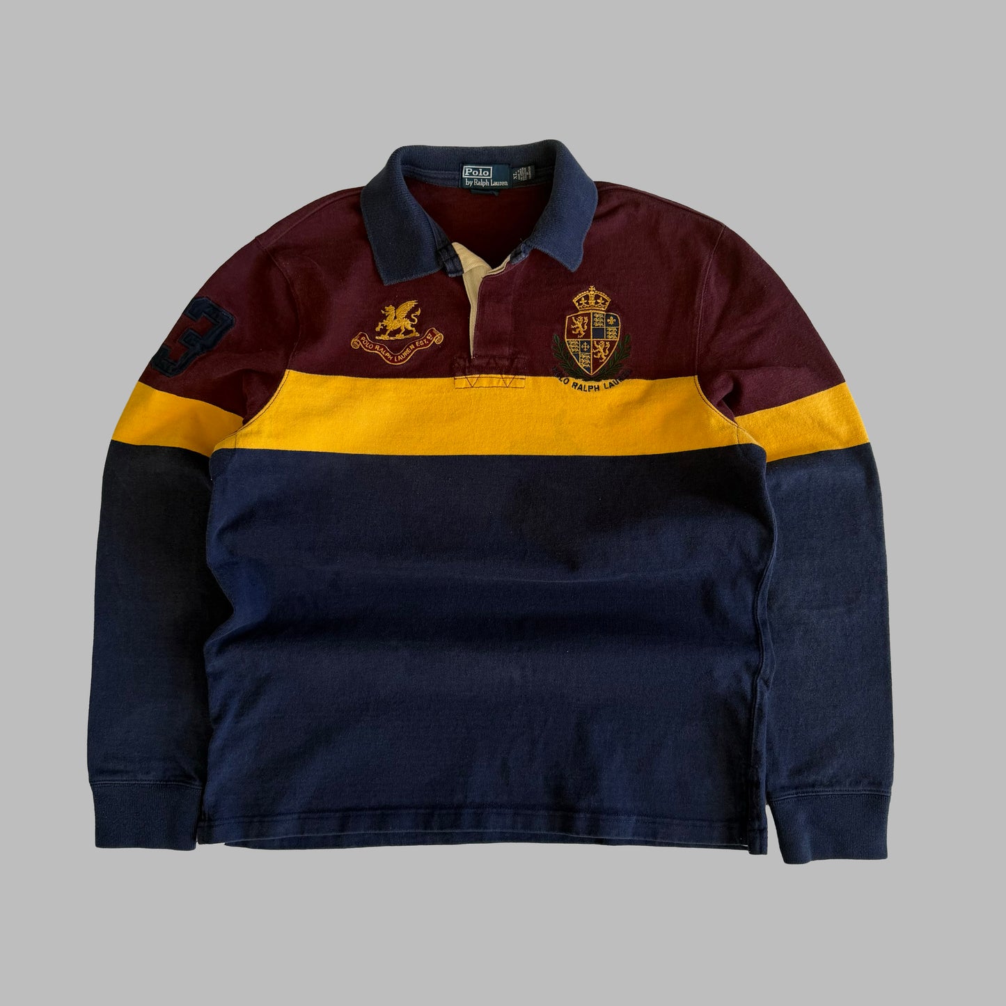 90s Polo Ralph Lauren Striped Rugby Shirt - XL