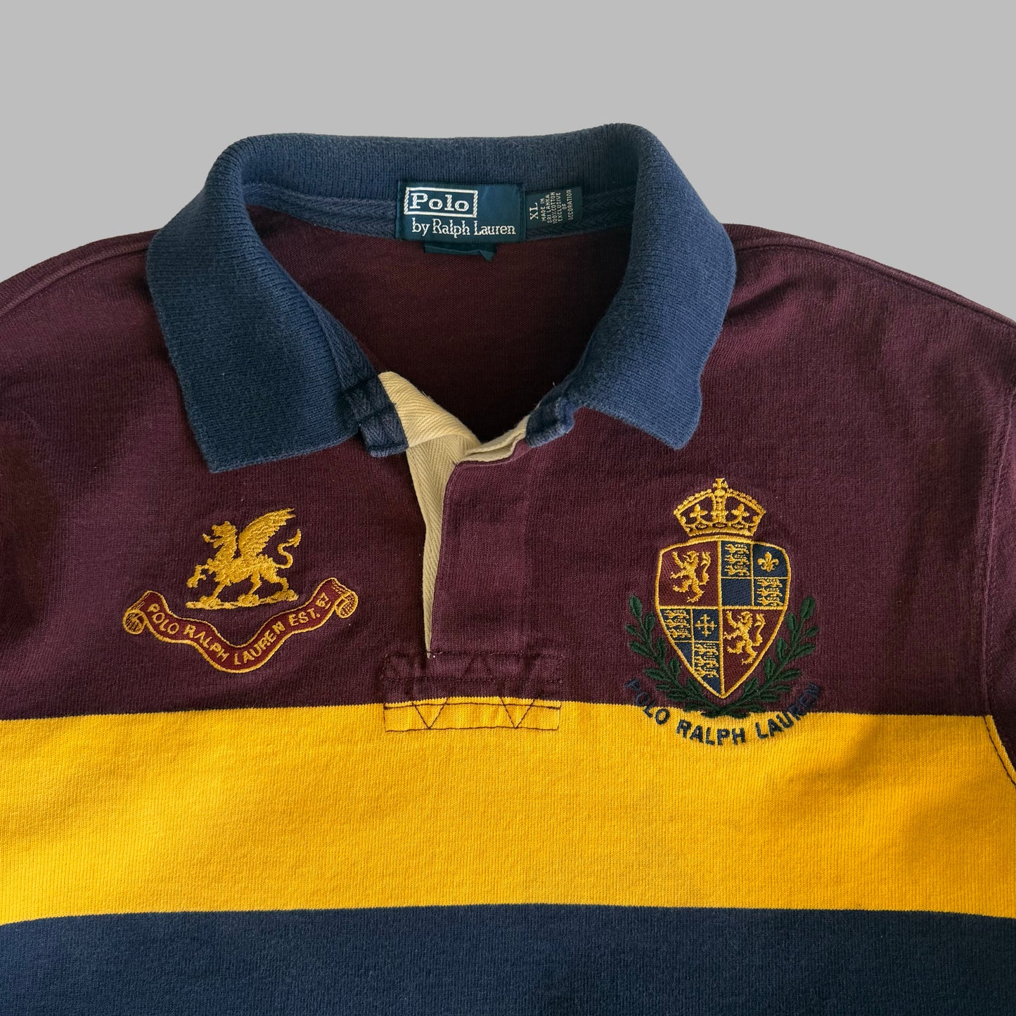 90s Polo Ralph Lauren Striped Rugby Shirt - XL