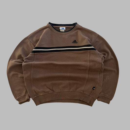 90s Adidas Striped Sweatshirt - L