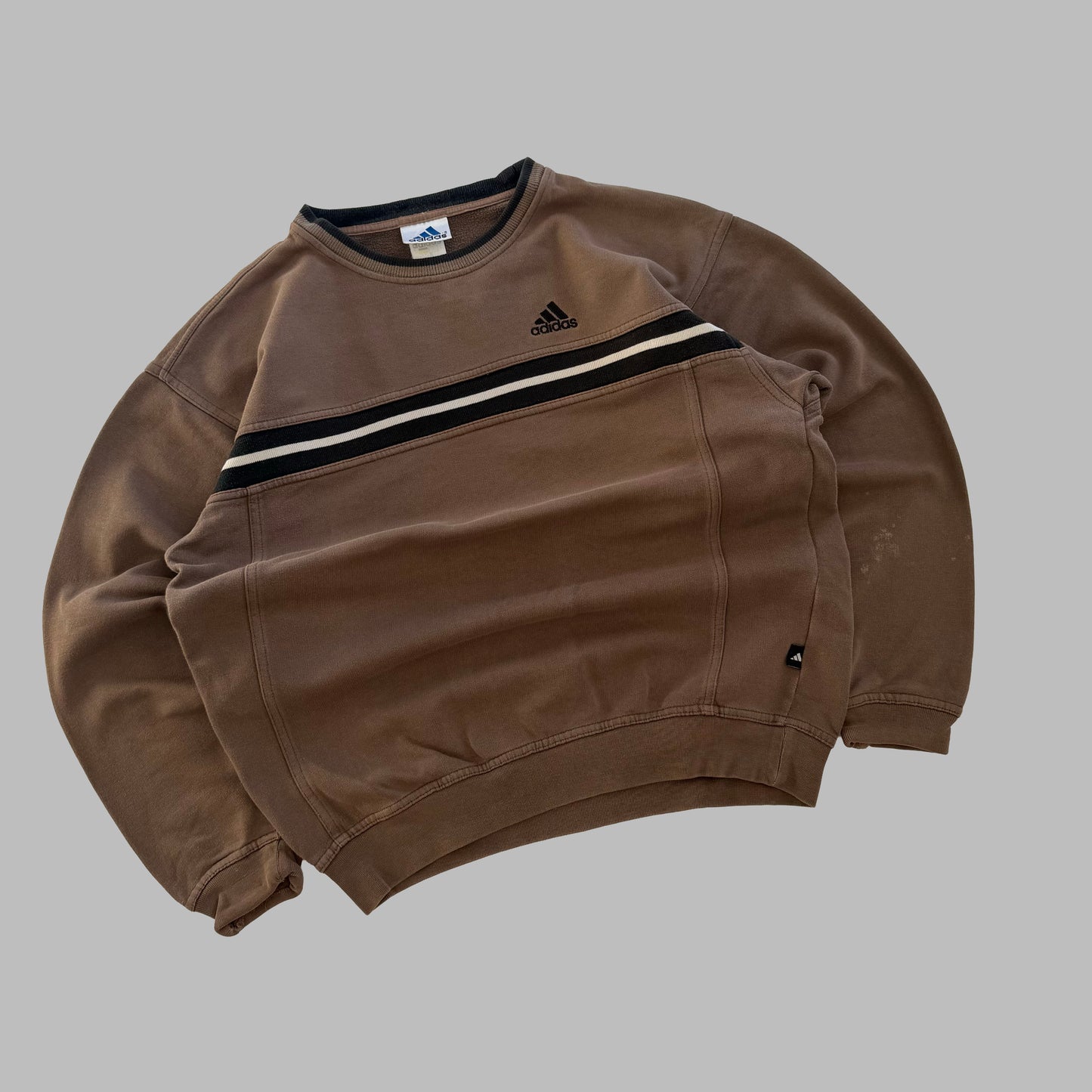 90s Adidas Striped Sweatshirt - L