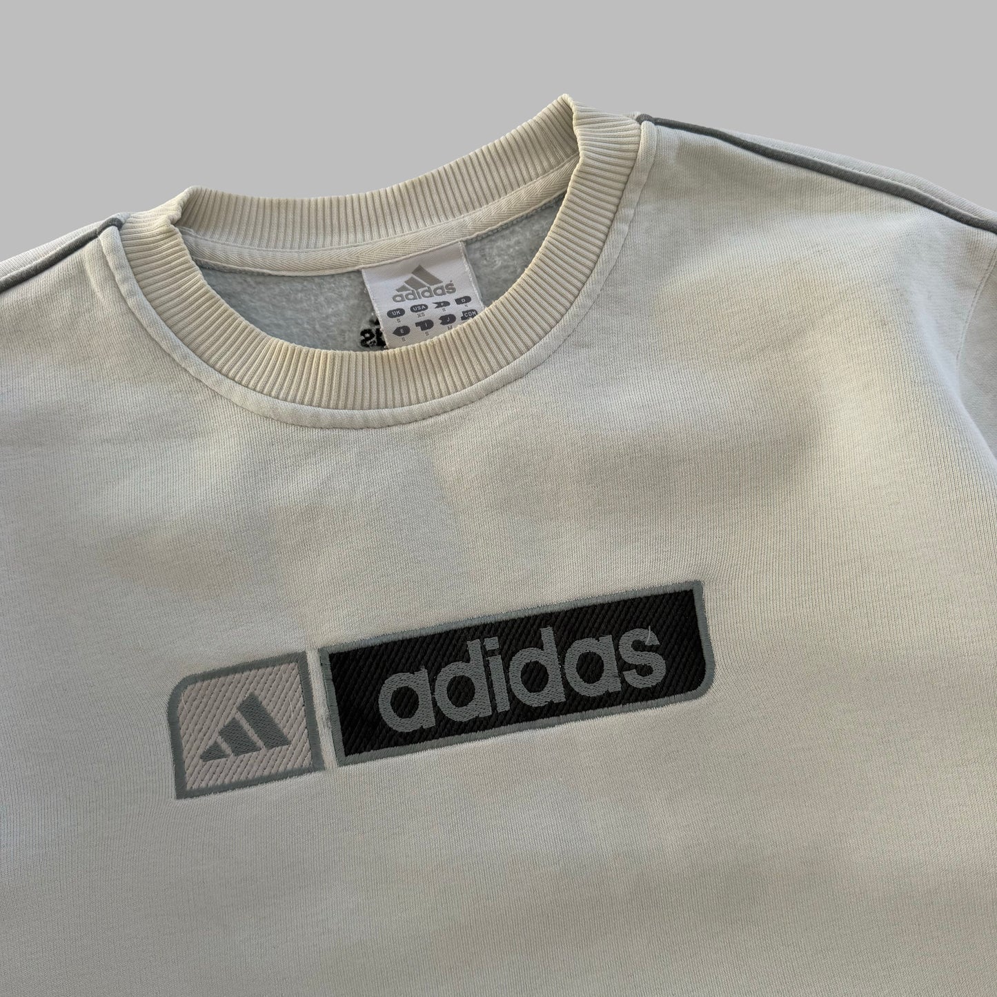 Y2K Adidas Embroidered Sweatshirt - S