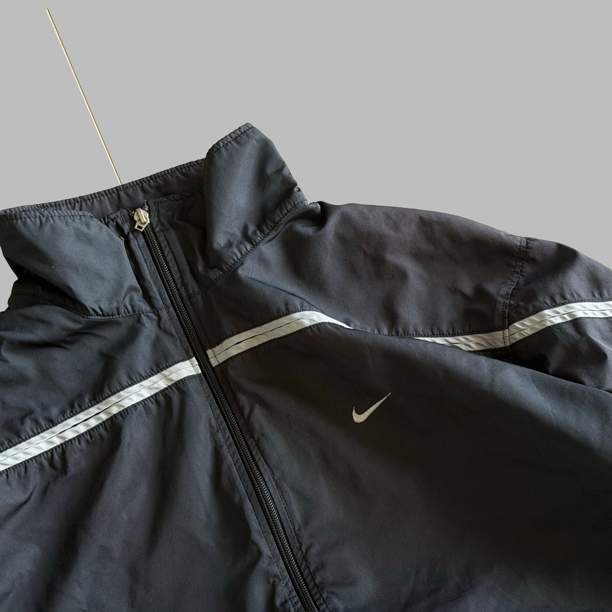 Y2K Nike Striped Track Jacket - L/XL