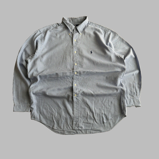 90s Polo Ralph Lauren Checkered Button Up Shirt - L