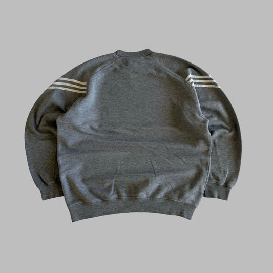 90s Adidas Three Stripe Sweatshirt - L