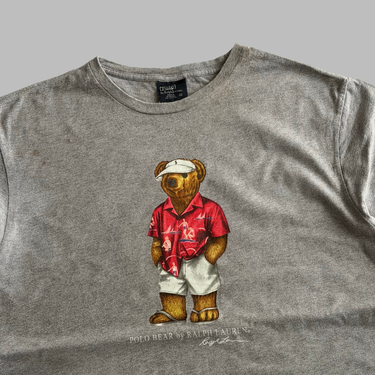 Y2K Ralph Lauren Polo Beach Bear T-Shirt - M
