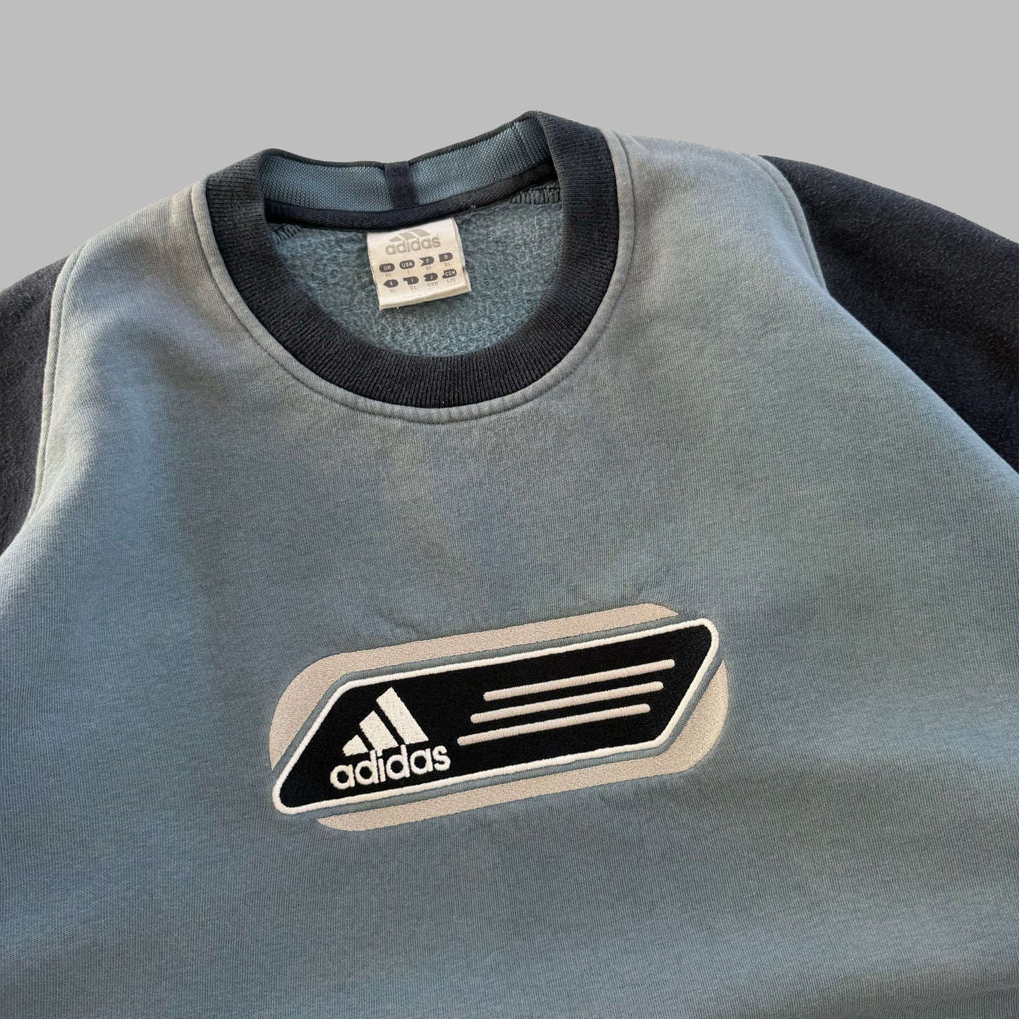 Y2K Adidas Embroidered Raglan Sweatshirt - XL