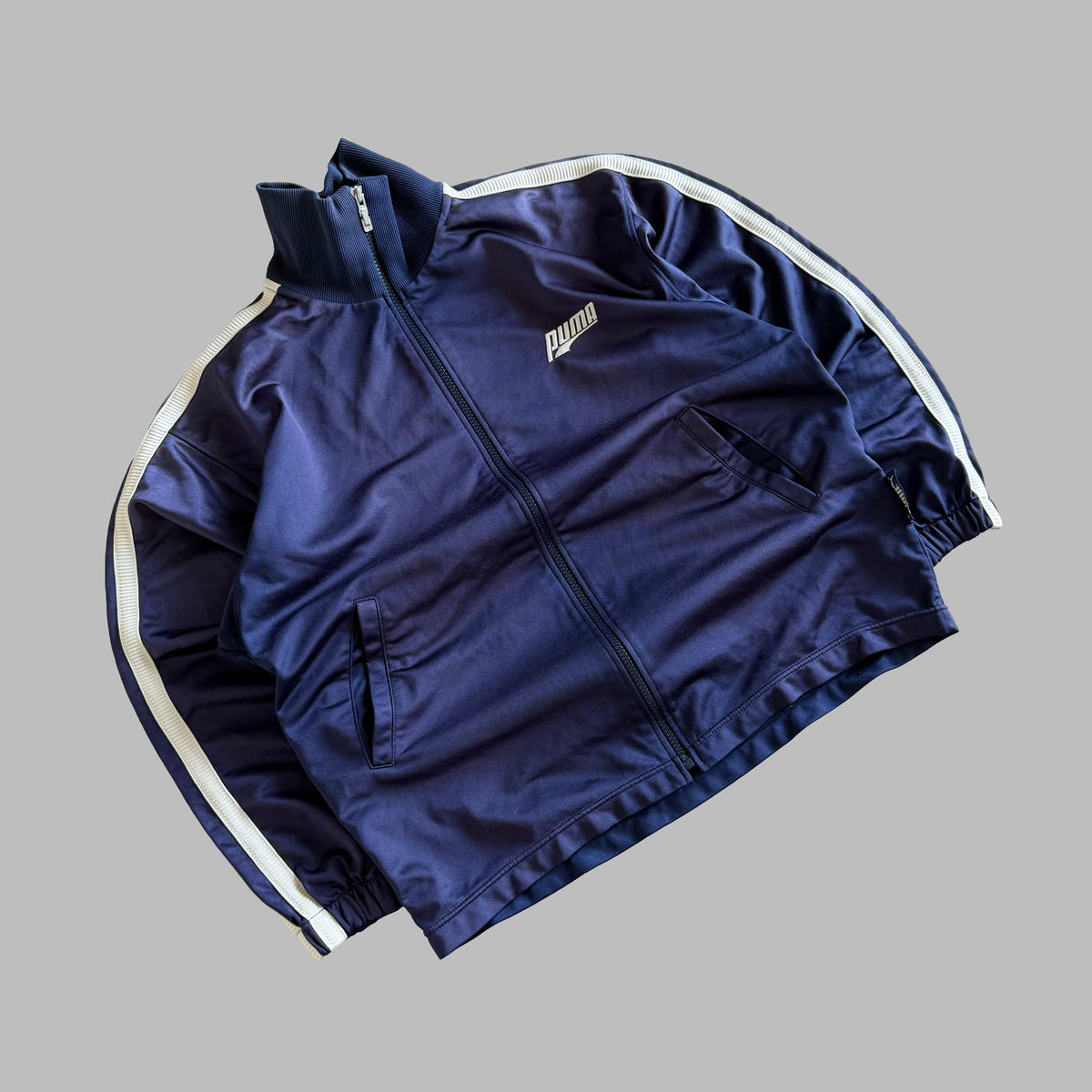Y2K Puma Striped Track Jacket - S/M