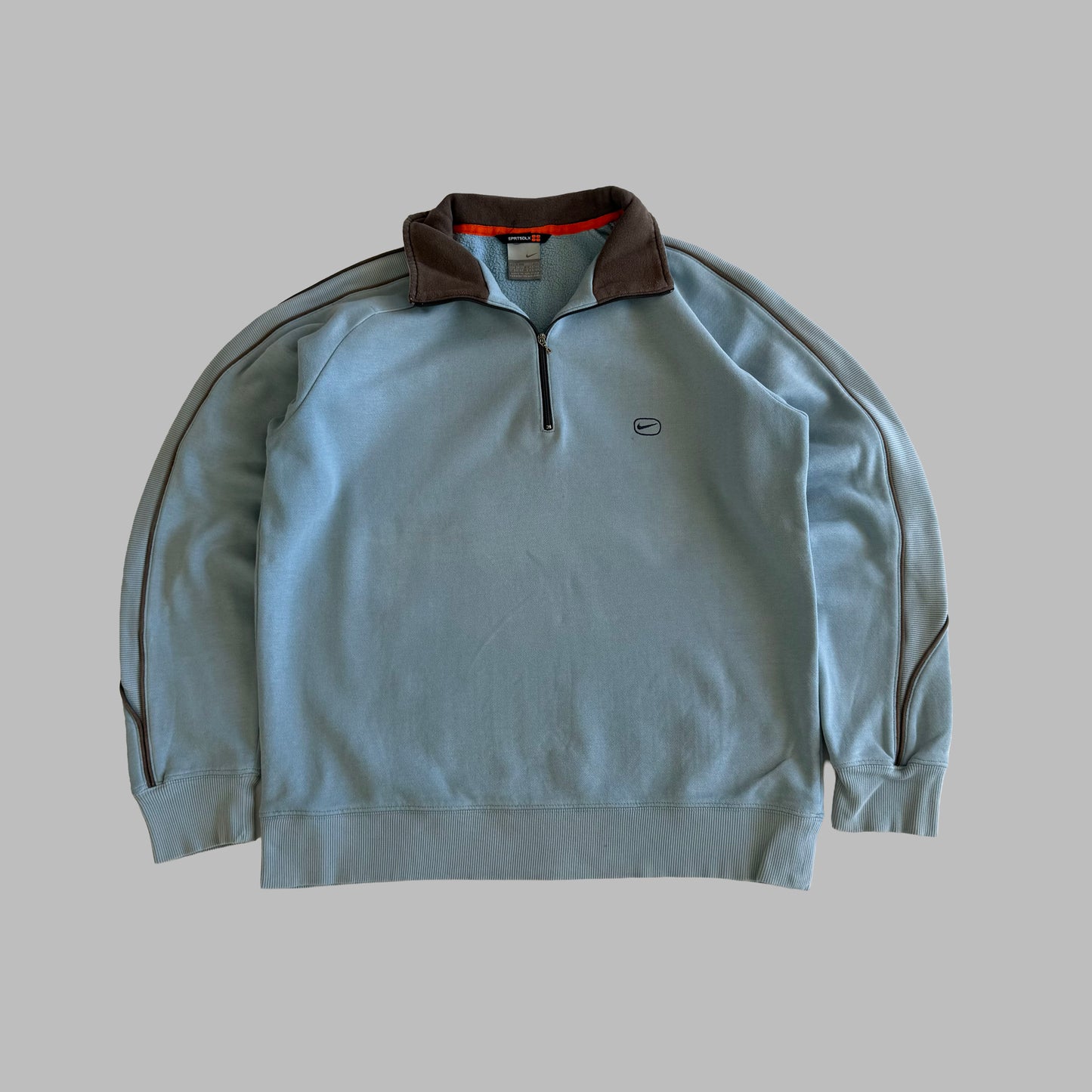 Y2K Nike Striped Quarter Zip - S