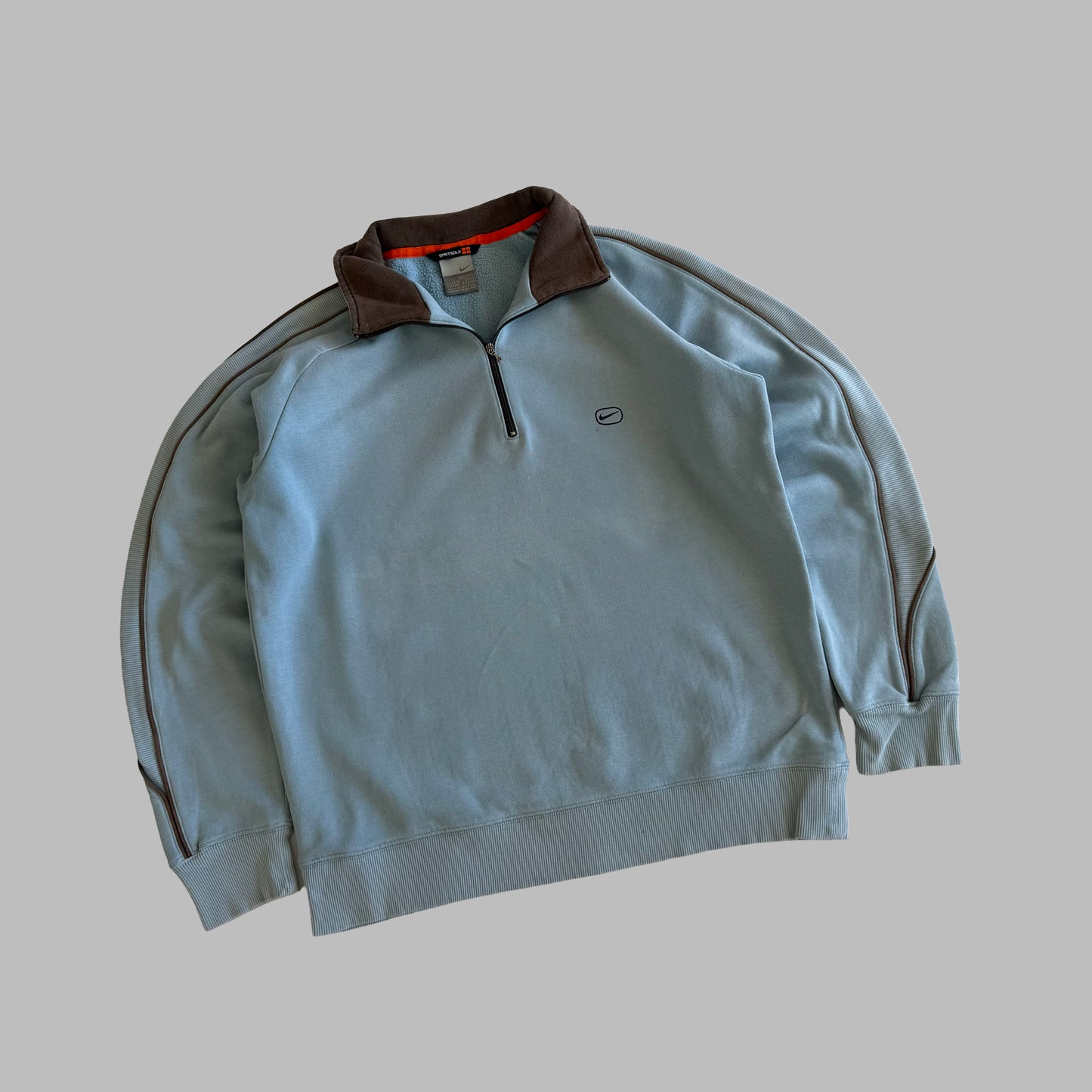 Y2K Nike Striped Quarter Zip - S
