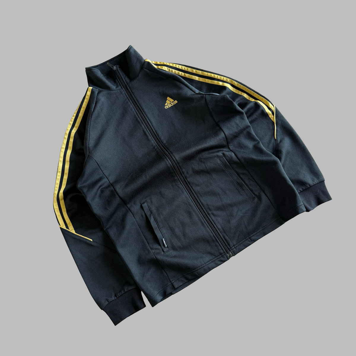 Y2K Adidas Three Stripe Track Jacket - M/L
