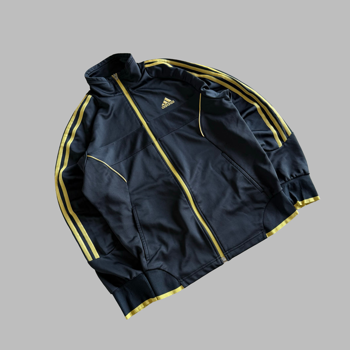 Y2K Adidas Three Stripe Track Jacket - M/L