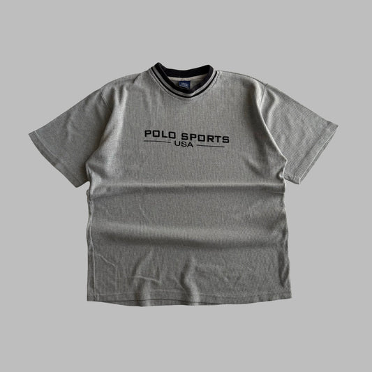 Y2K Ralph Lauren Polo Sport Ribbed Ringer Tee - L