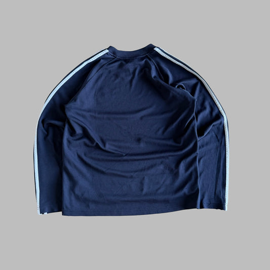 Y2K Adidas Three Stripe Thermal Long Sleeve Top - S/M