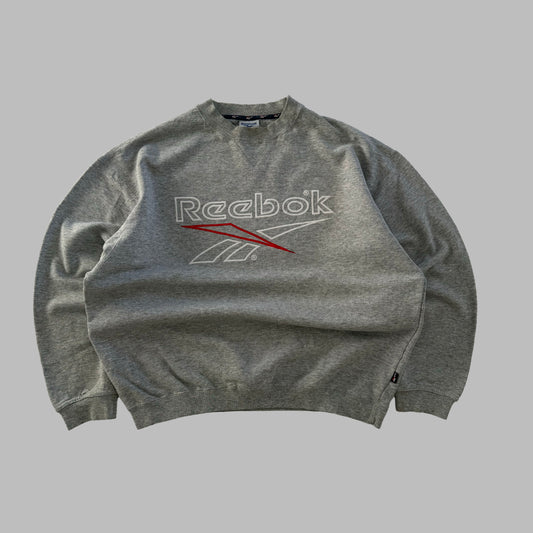 90s Reebok Spell Out Sweatshirt - L