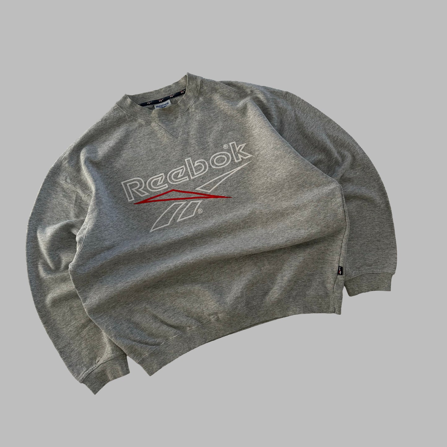 90s Reebok Spell Out Sweatshirt - L