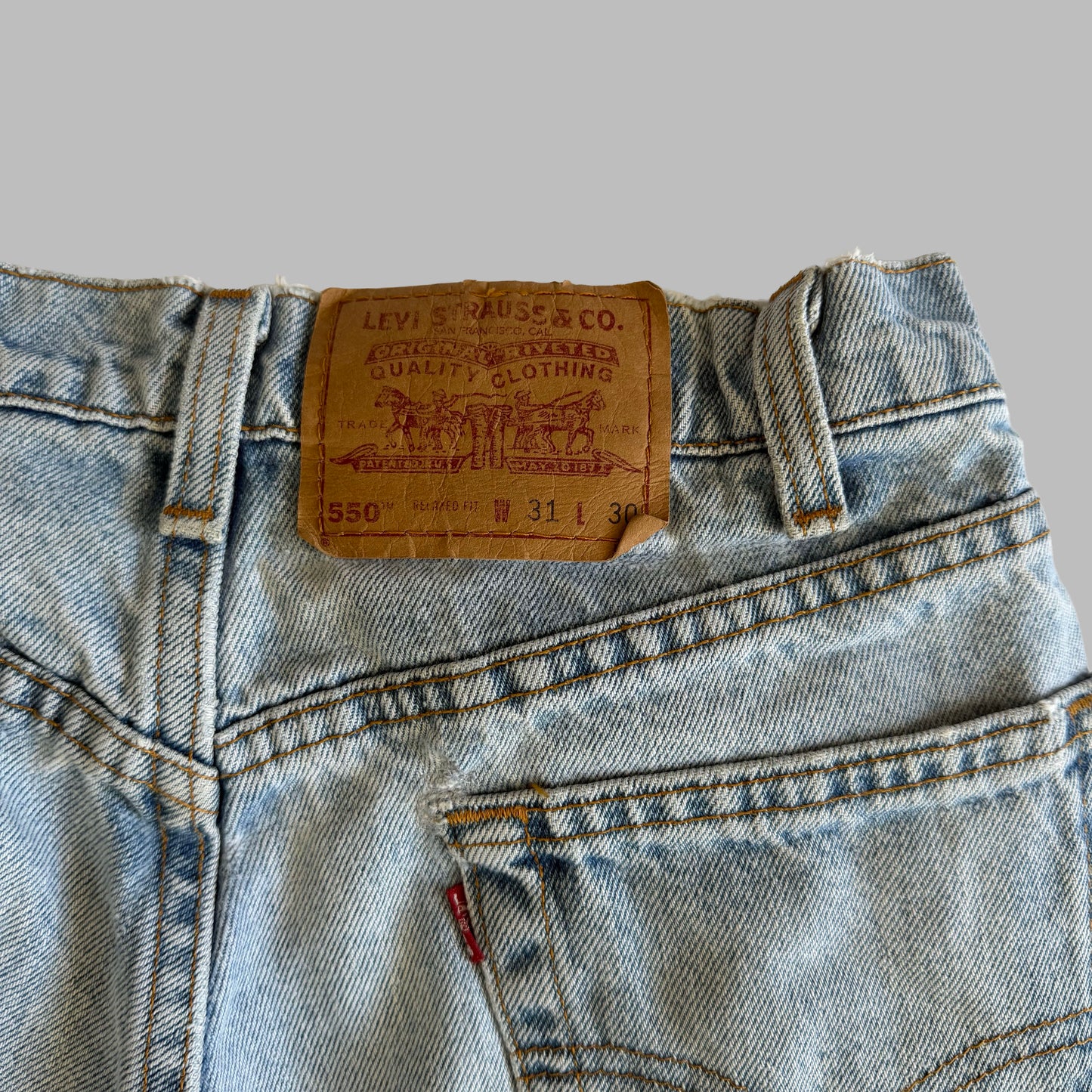 90s Levis 550 Paper Tag Straight Leg Jeans - 31 x 30