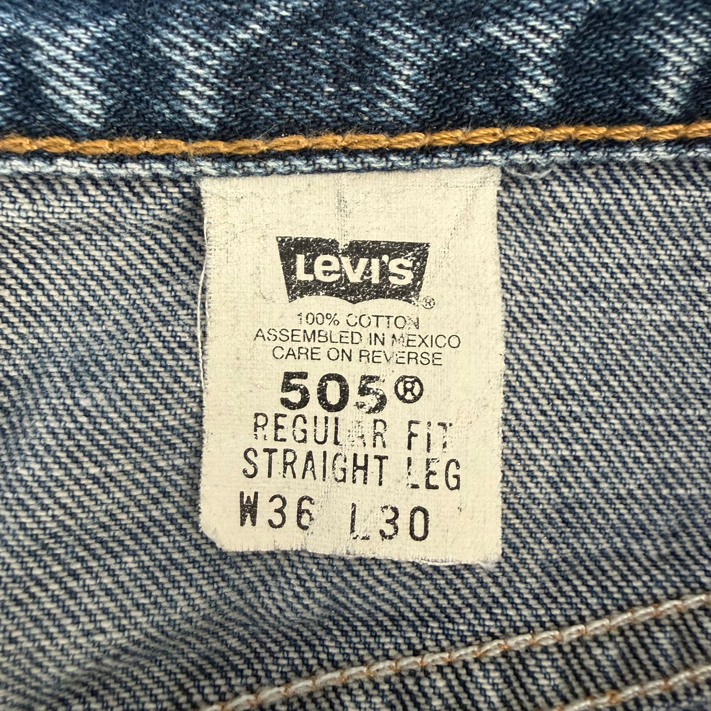 90s Levis 505 Paper Tag Straight Leg Jeans - 36 x 30