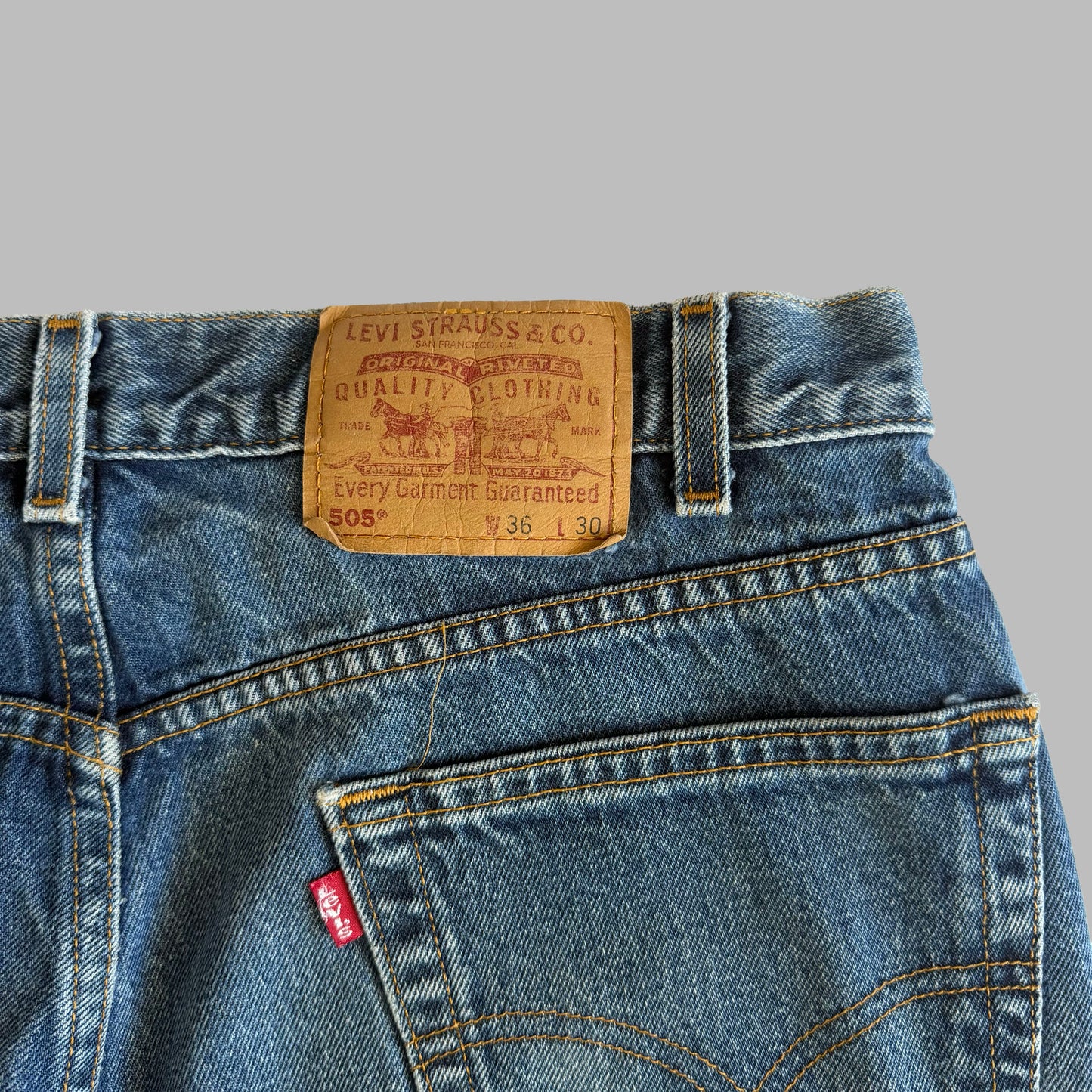 90s Levis 505 Paper Tag Straight Leg Jeans - 36 x 30