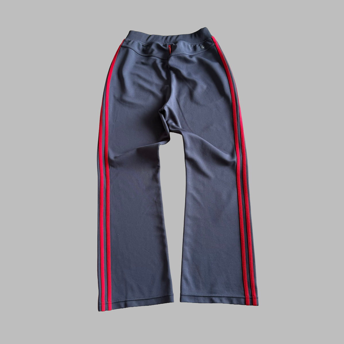Y2K Adidas Three Stripe Wide Leg Active Track Pants - M