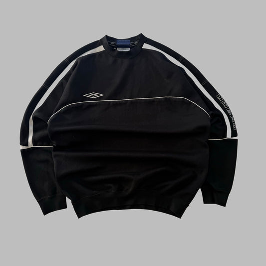 Y2K Umbro Striped Lightweight Sweatshirt - L