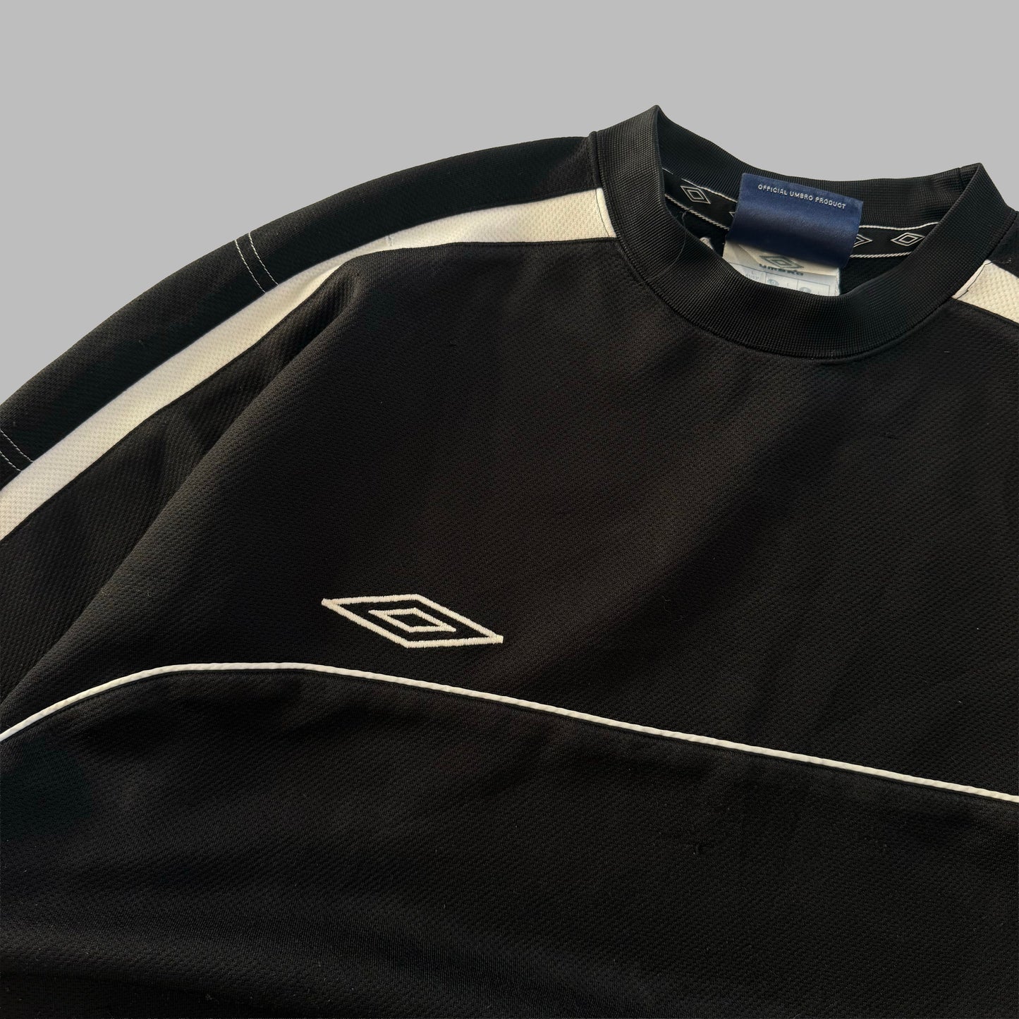 Y2K Umbro Striped Lightweight Sweatshirt - L
