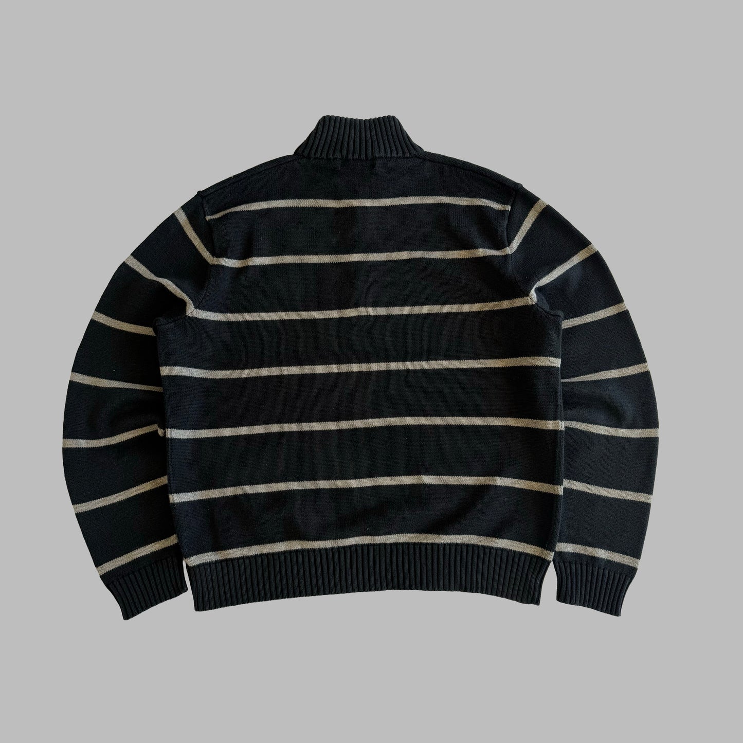 90s Polo Ralph Lauren Striped Quarter Zip - L