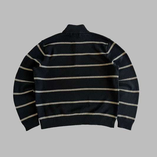 90s Polo Ralph Lauren Striped Quarter Zip - L