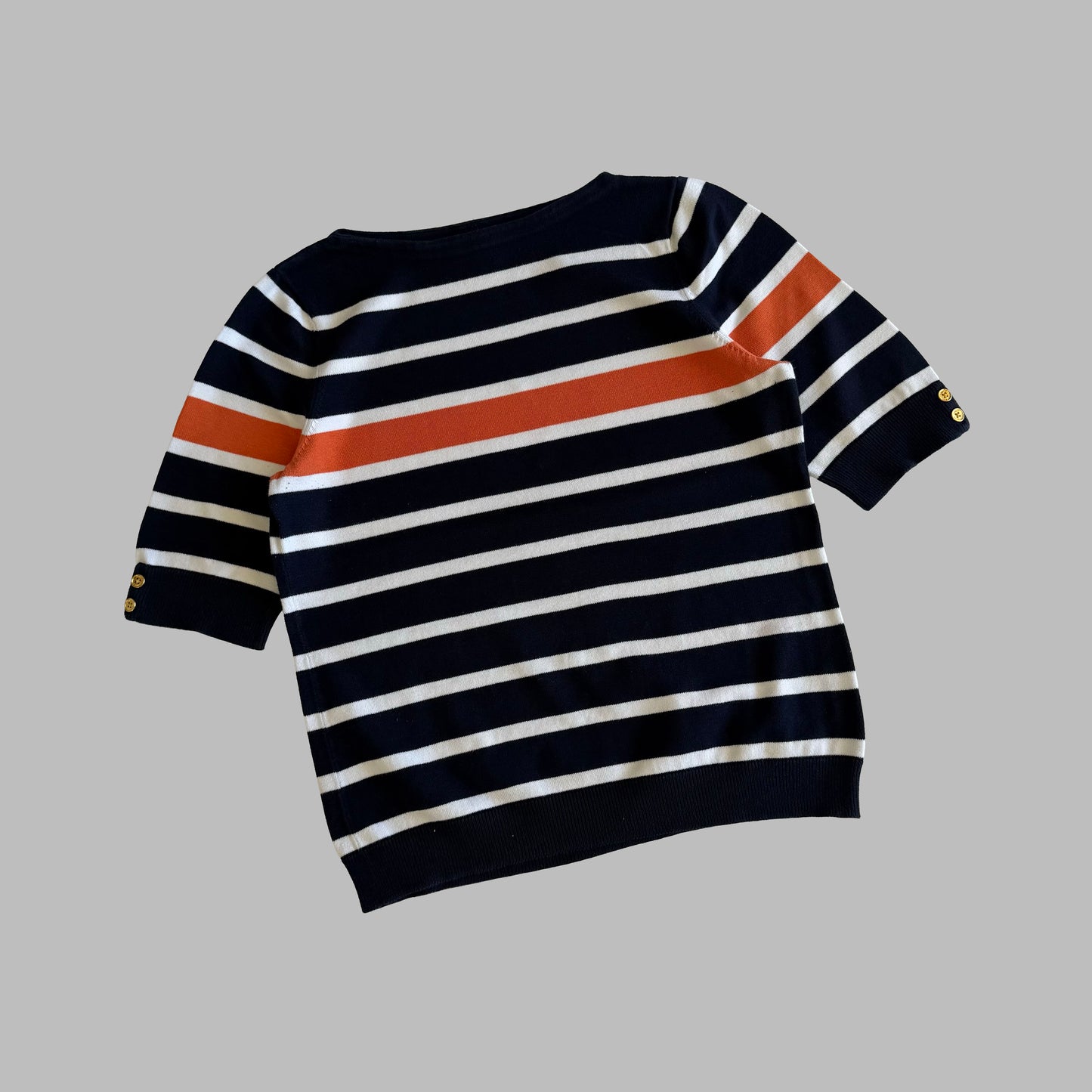 Y2K Polo Ralph Lauren Striped Knitted T-Shirt - XL
