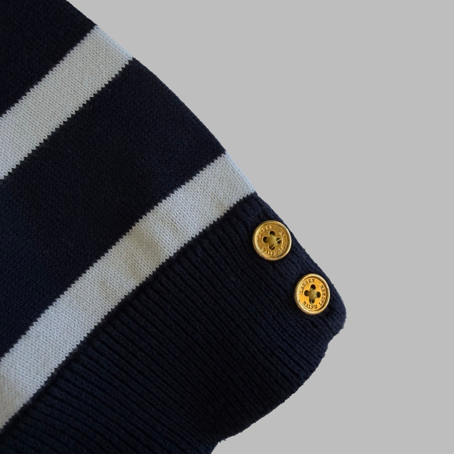 Y2K Polo Ralph Lauren Striped Knitted T-Shirt - XL