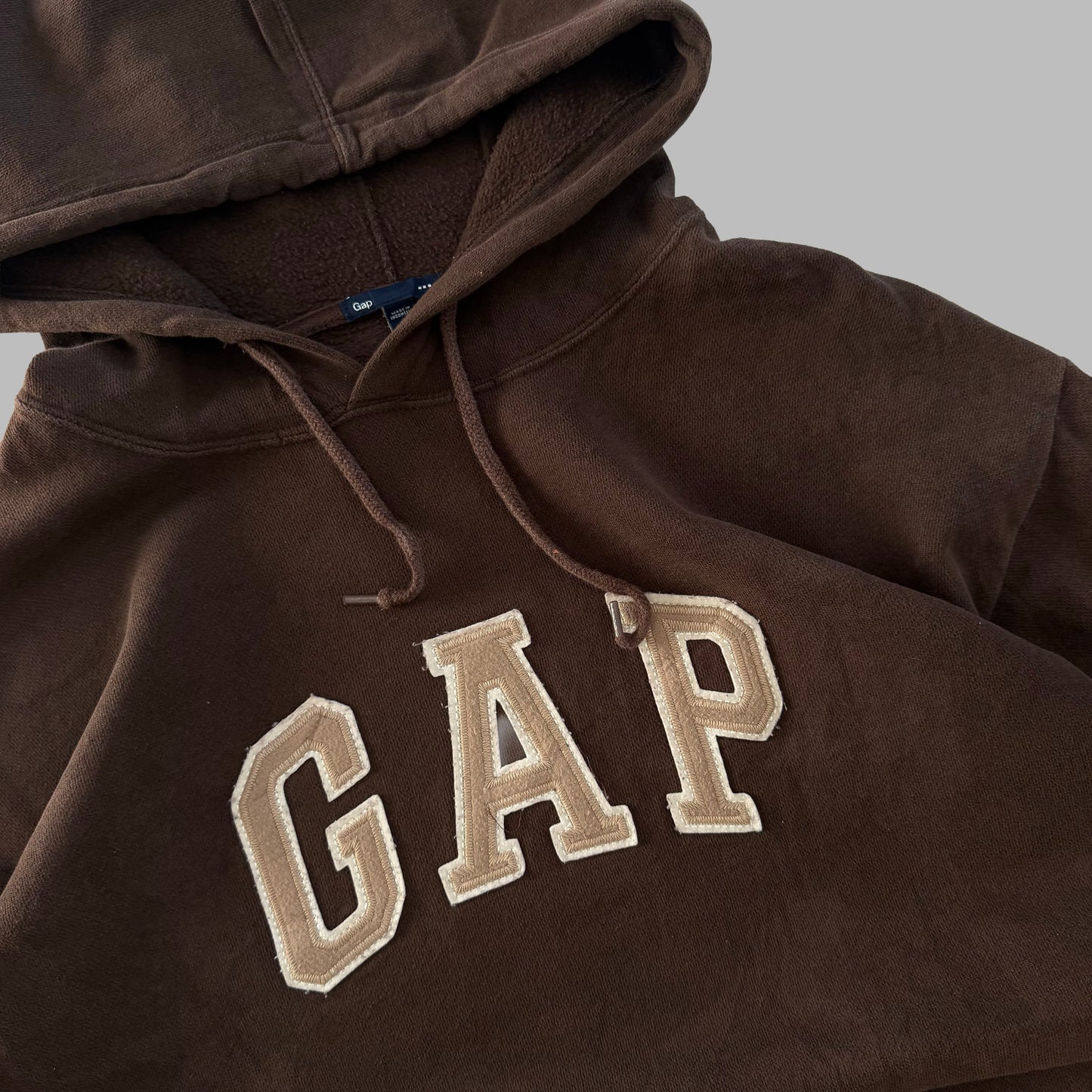 Y2K Brown Gap Hoodie - L