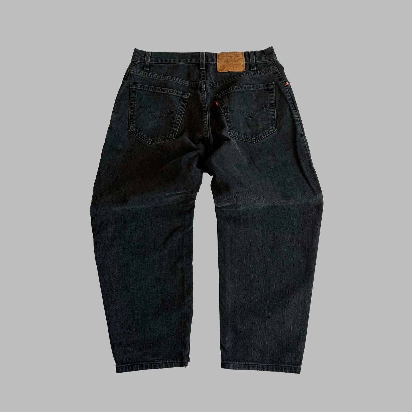 90s Levis 560 Paper Tag Wide Leg Jeans - 34 x 30
