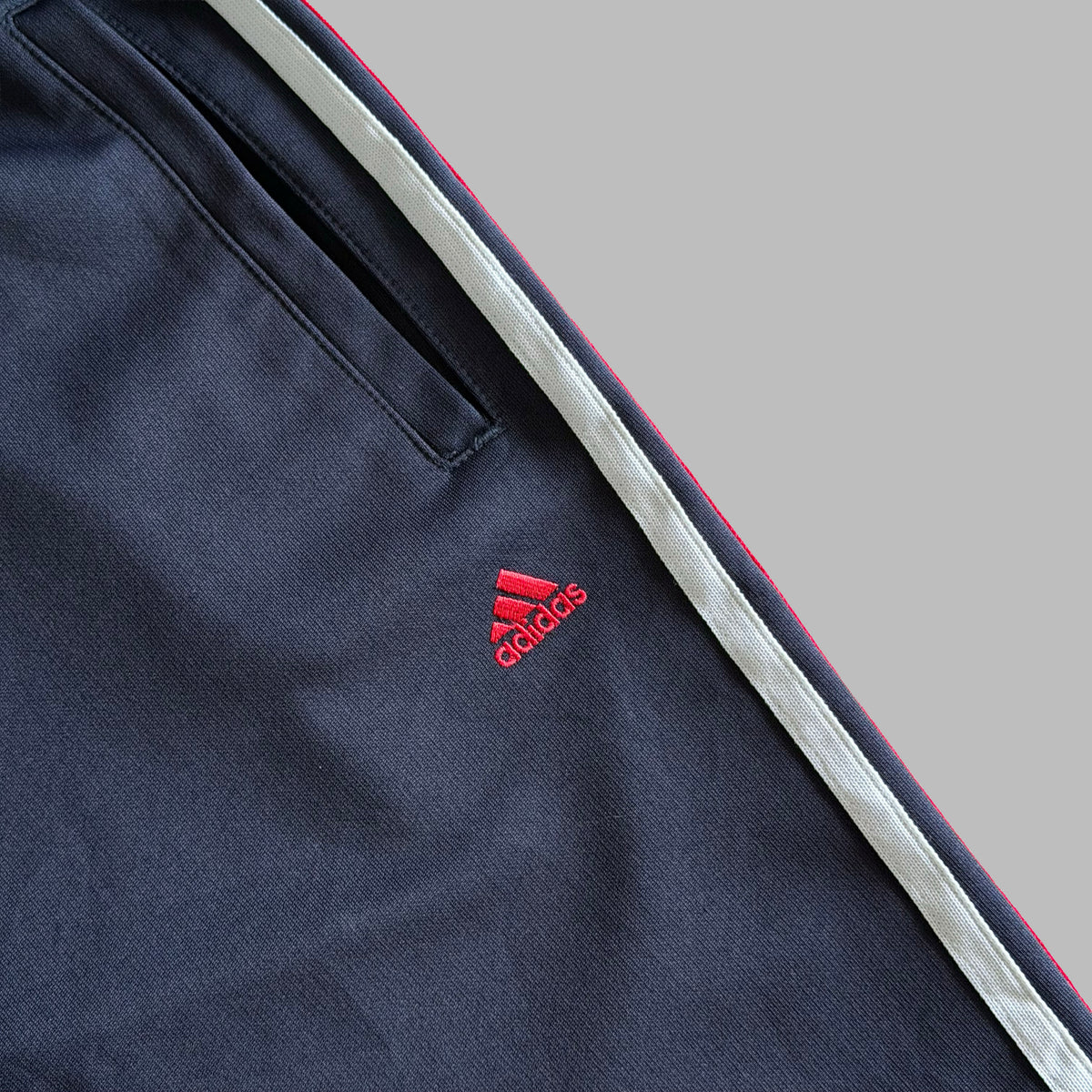 Y2K Adidas Three Stripe Wide Leg Active Track Pants - M