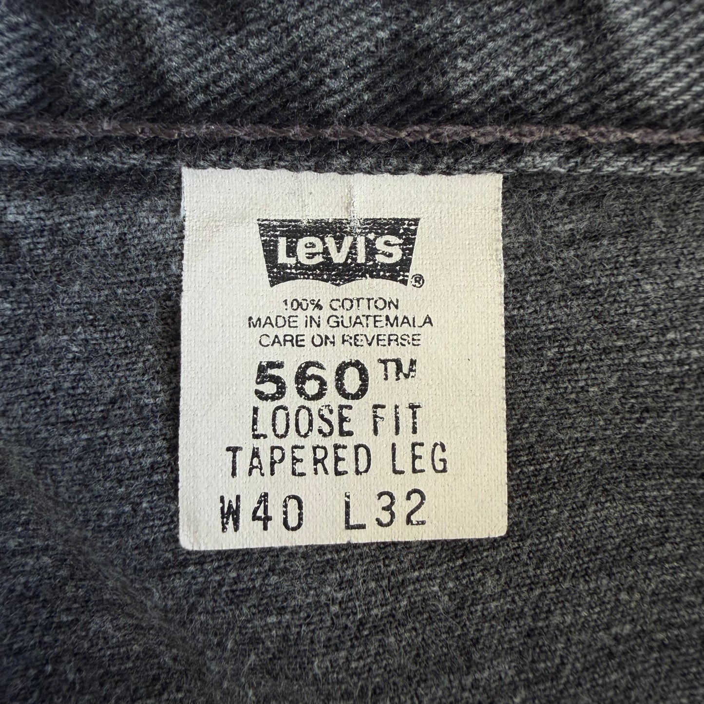 90s Levis 560 Paper Tag Wide Leg Jeans - 40 x 32