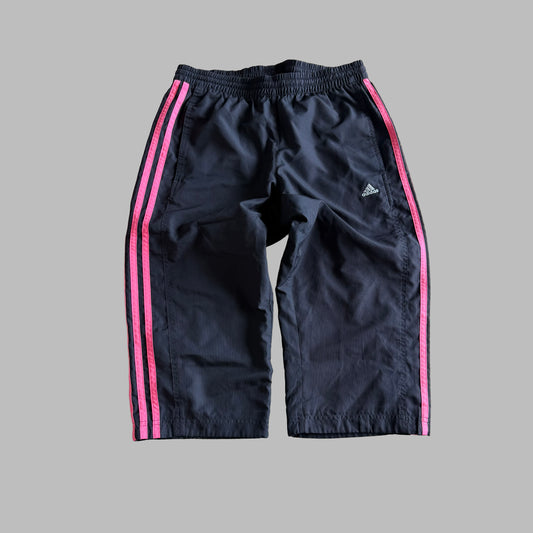 Y2K Adidas Three Stripe Baggy Capris - S