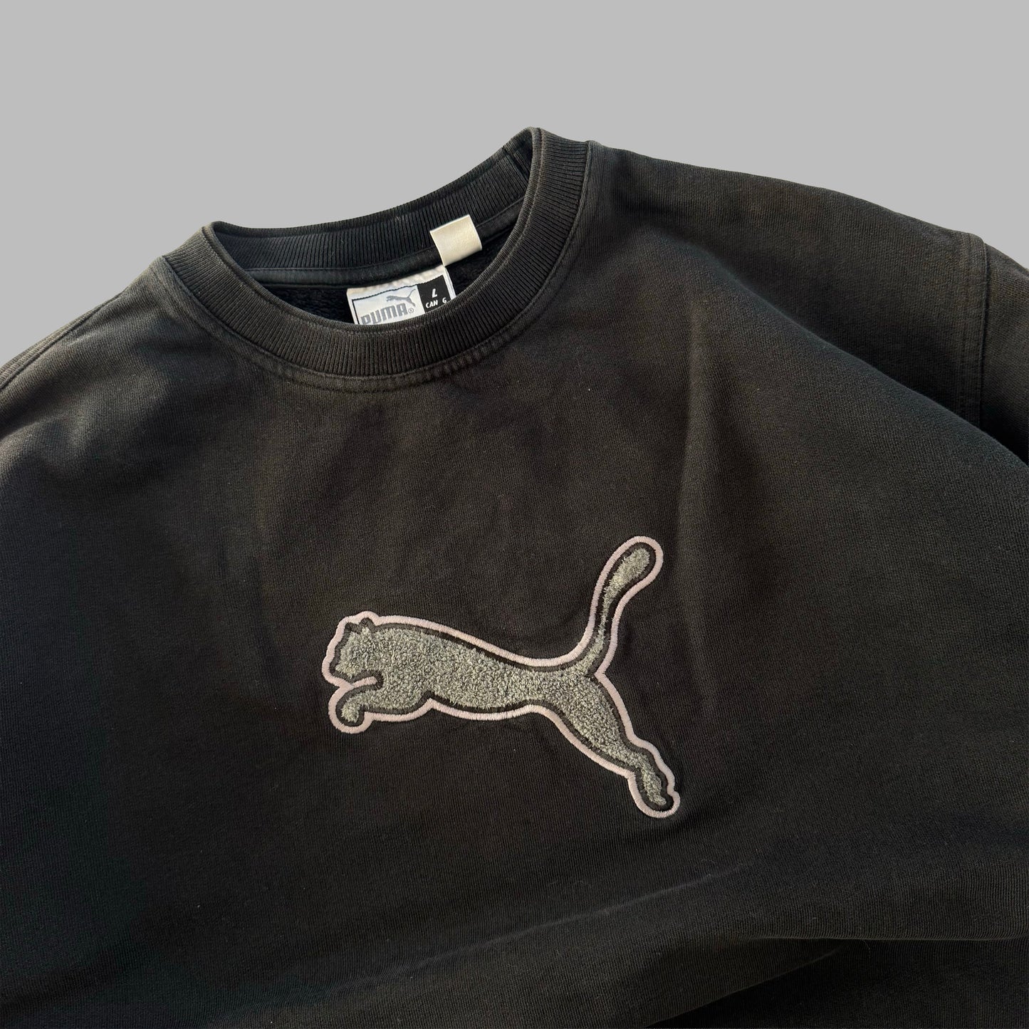 Y2K Puma Embroidered Sweatshirt - L