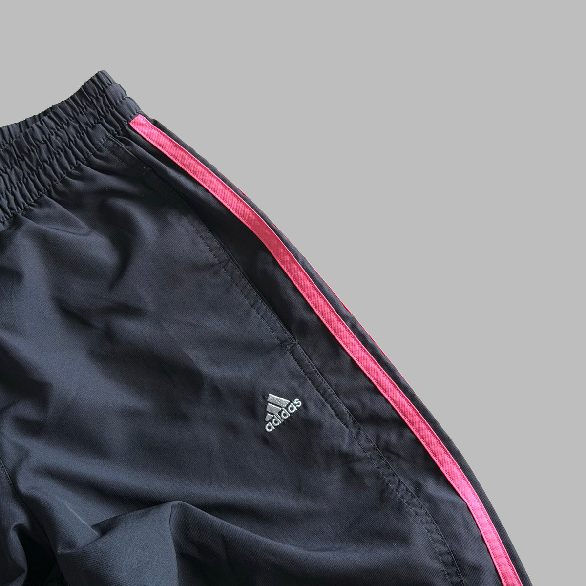 Y2K Adidas Three Stripe Baggy Capris - S