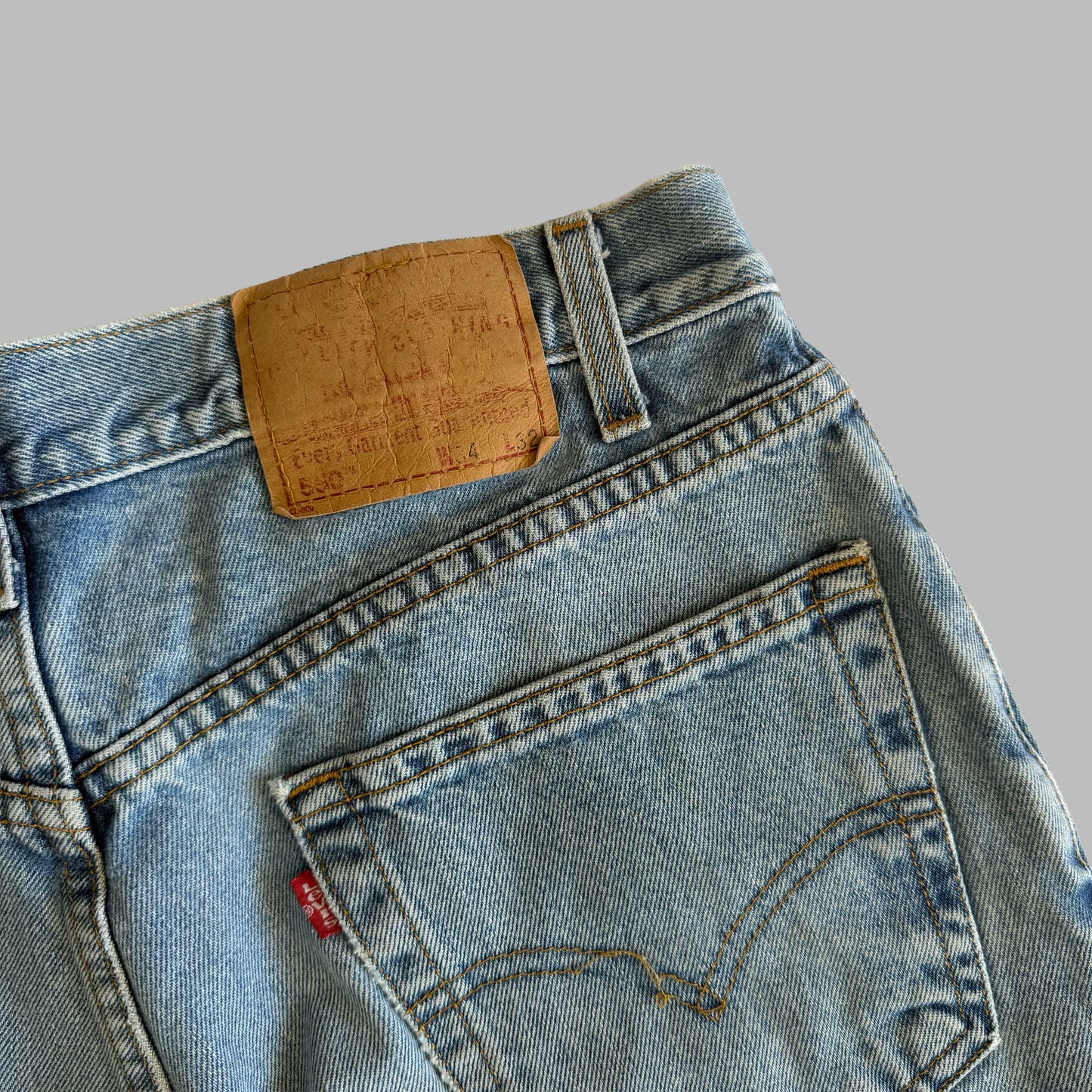 90s Levis 550 Paper Tag Wide Leg Jeans - 34 x 32