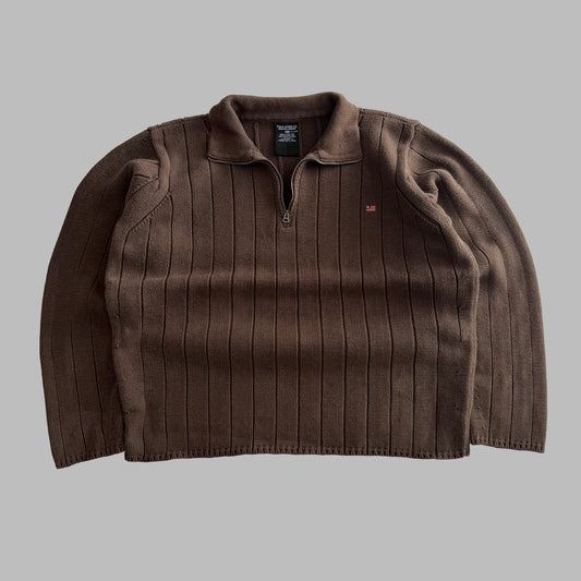 Y2K Ralph Lauren Polo Jeans Ribbed Quarter Zip - XL