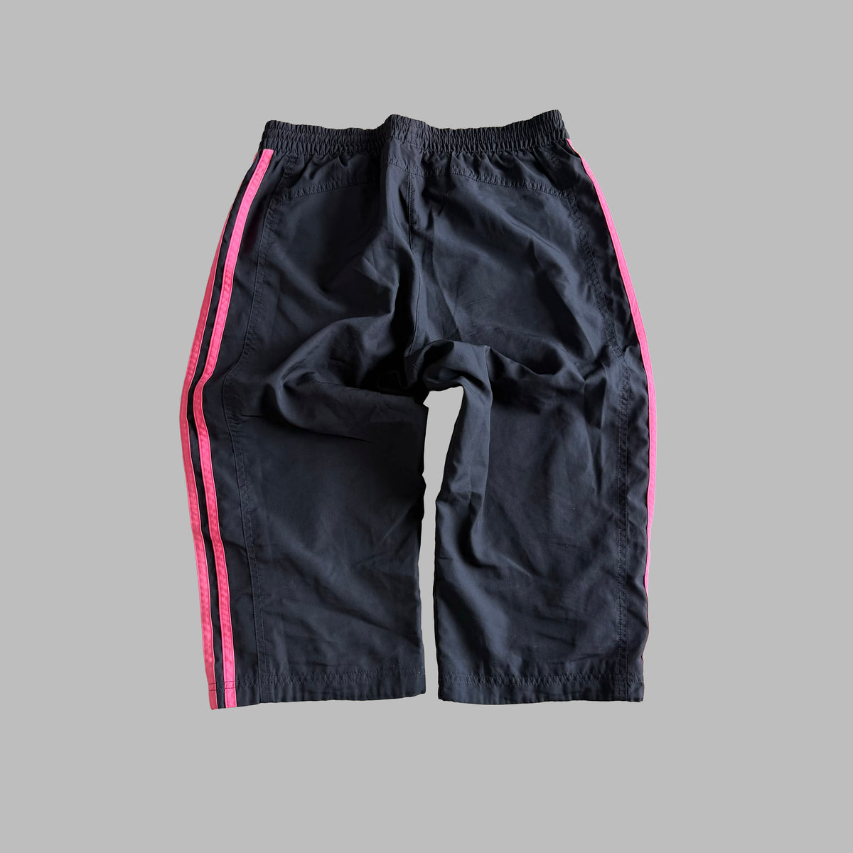 Y2K Adidas Three Stripe Baggy Capris - S