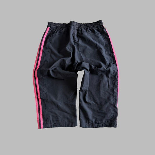 Y2K Adidas Three Stripe Baggy Capris - S