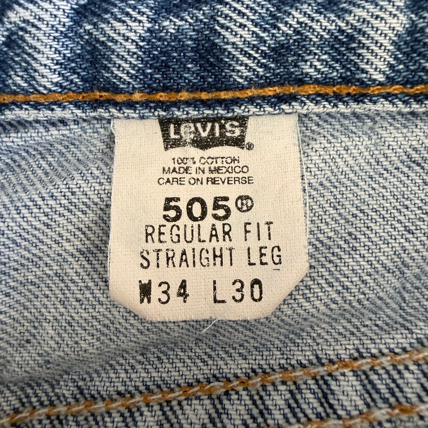 90s Levis 505 Paper Tag Straight-Leg Jeans - 34 x 30