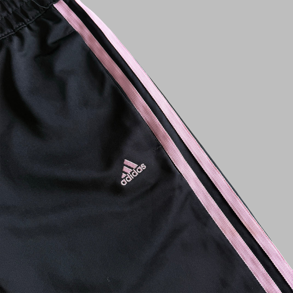 Y2K Adidas Three Stripe Straight Leg Track Pants - S