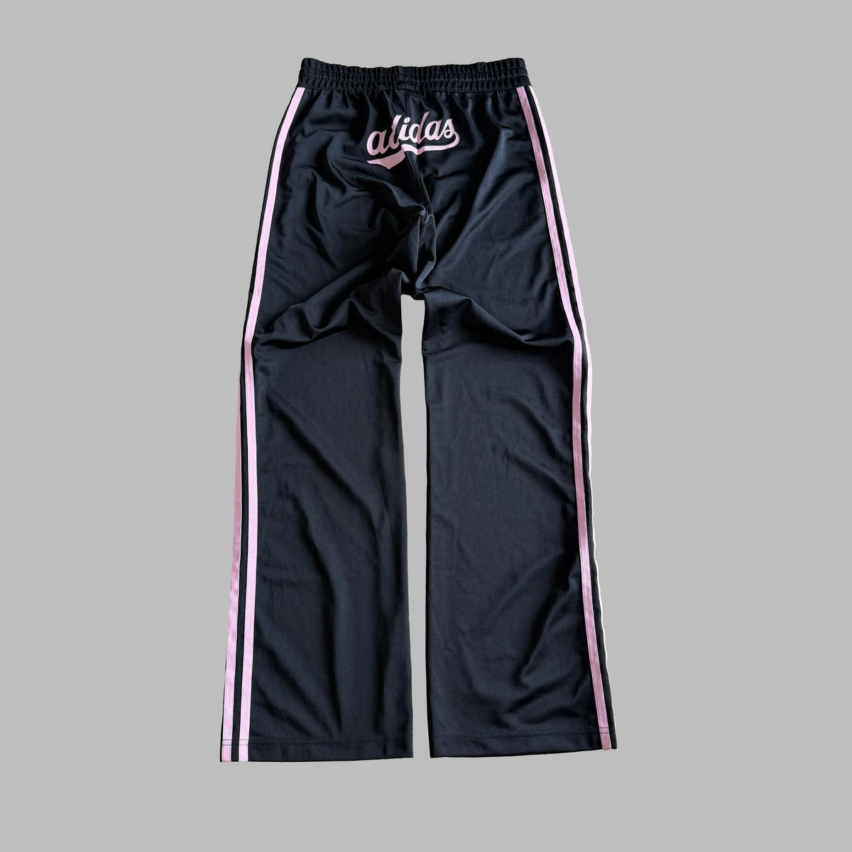 Y2K Adidas Three Stripe Straight Leg Track Pants - S
