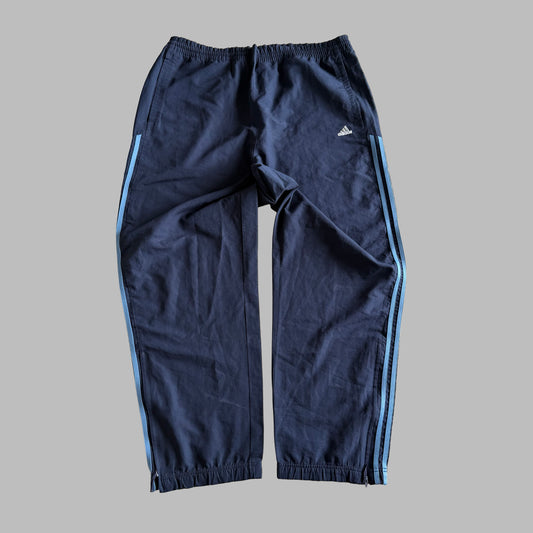 Y2K Adidas Three Stripe Wide Leg Track Pants - XXL