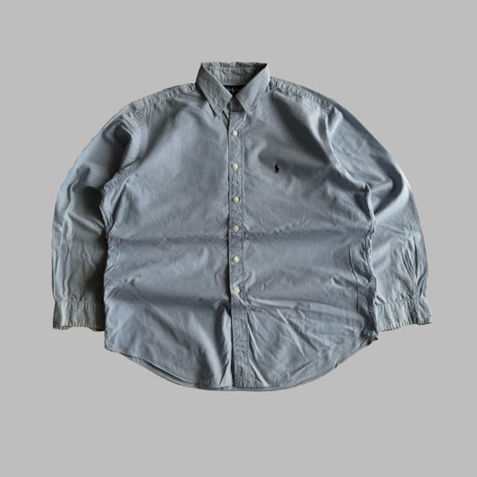 Y2K Polo Ralph Lauren Striped Button Up Shirt - L