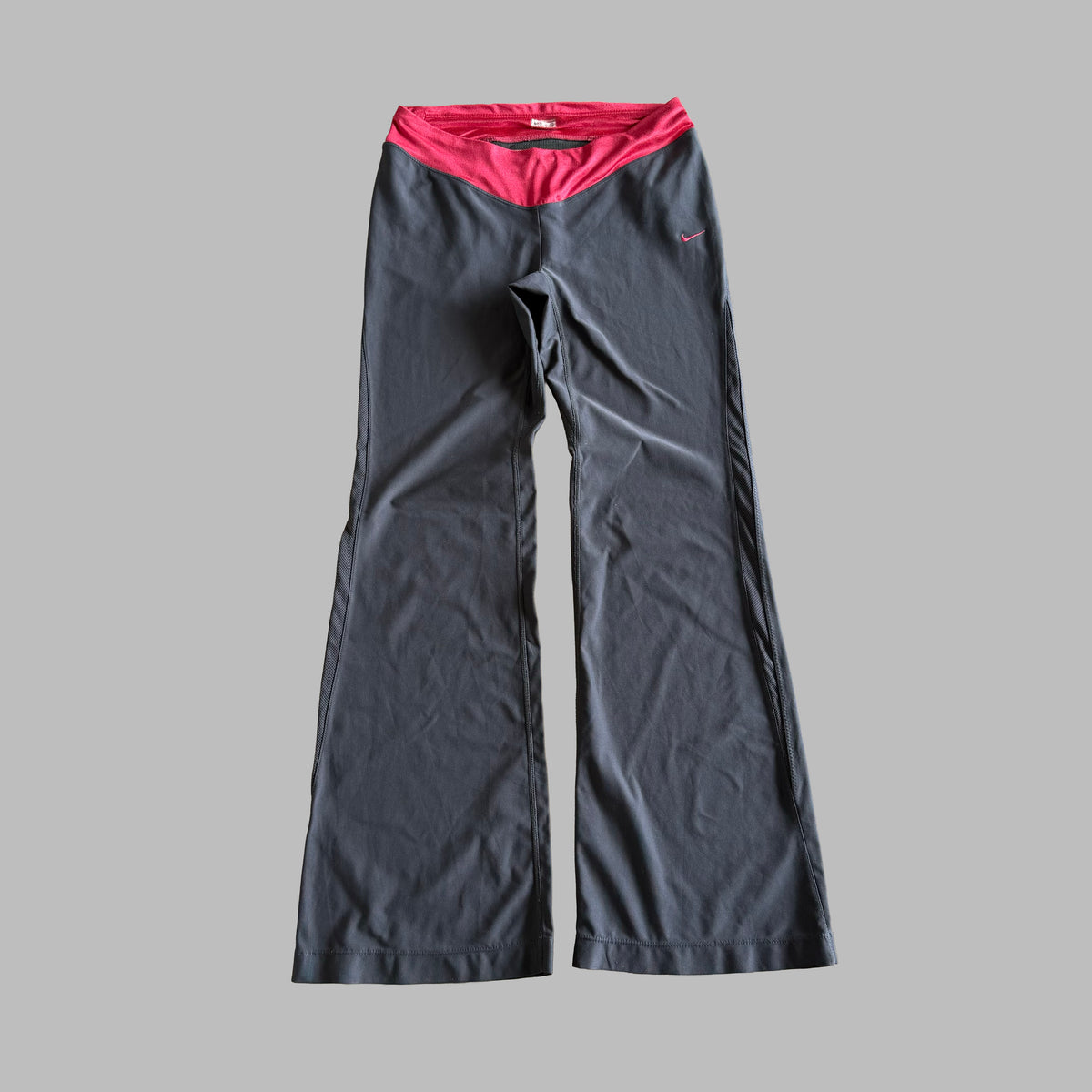 Y2K Nike Panelled Flare Activewear Yoga Pants - S
